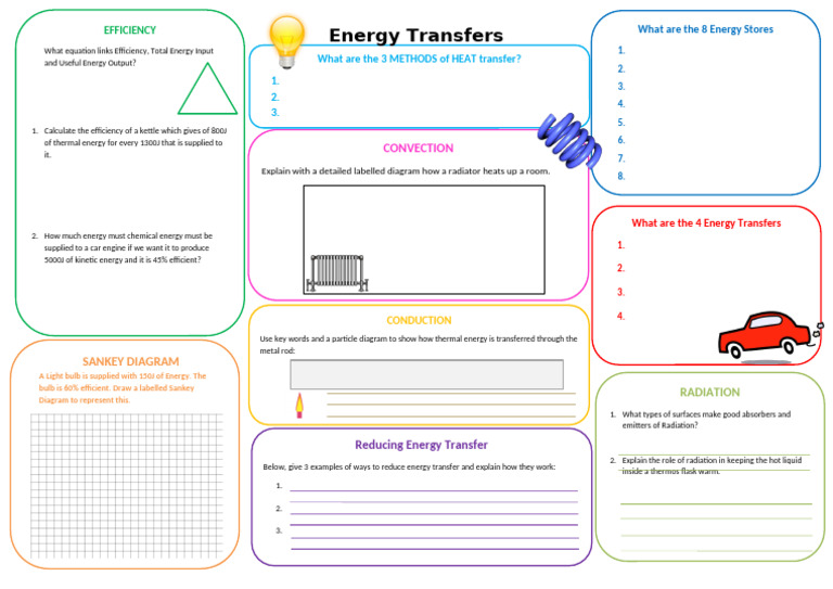 Energy Transfers Revision Mat | PDF | Mechanical Engineering | Physics