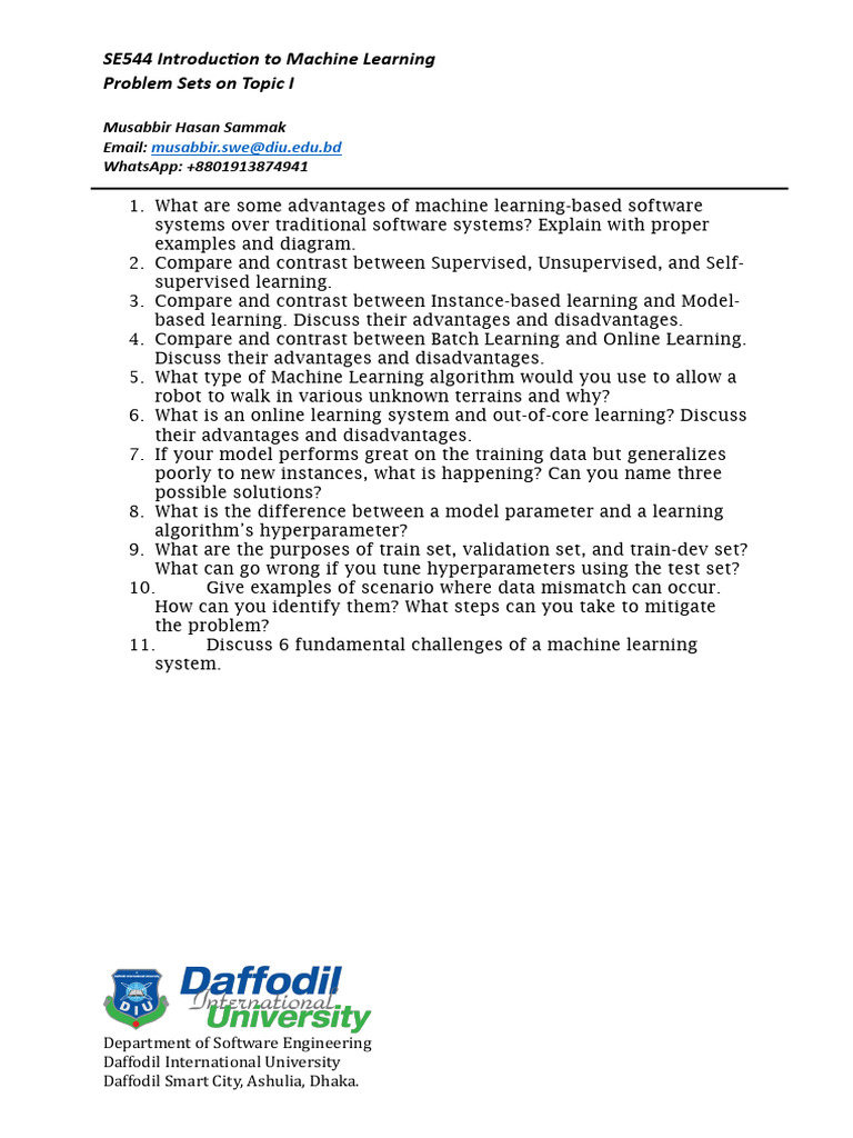 Introduction To Machine Learning Problems | PDF