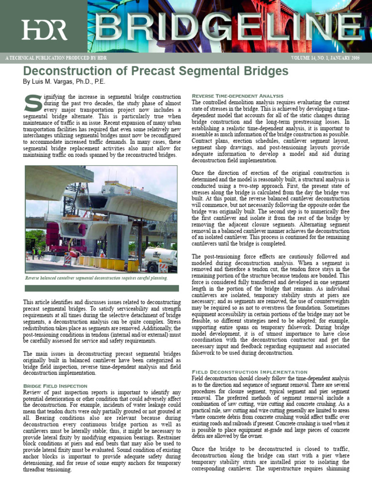 Deconstructing Precast Segmental Bridges | PDF | Prestressed Concrete ...