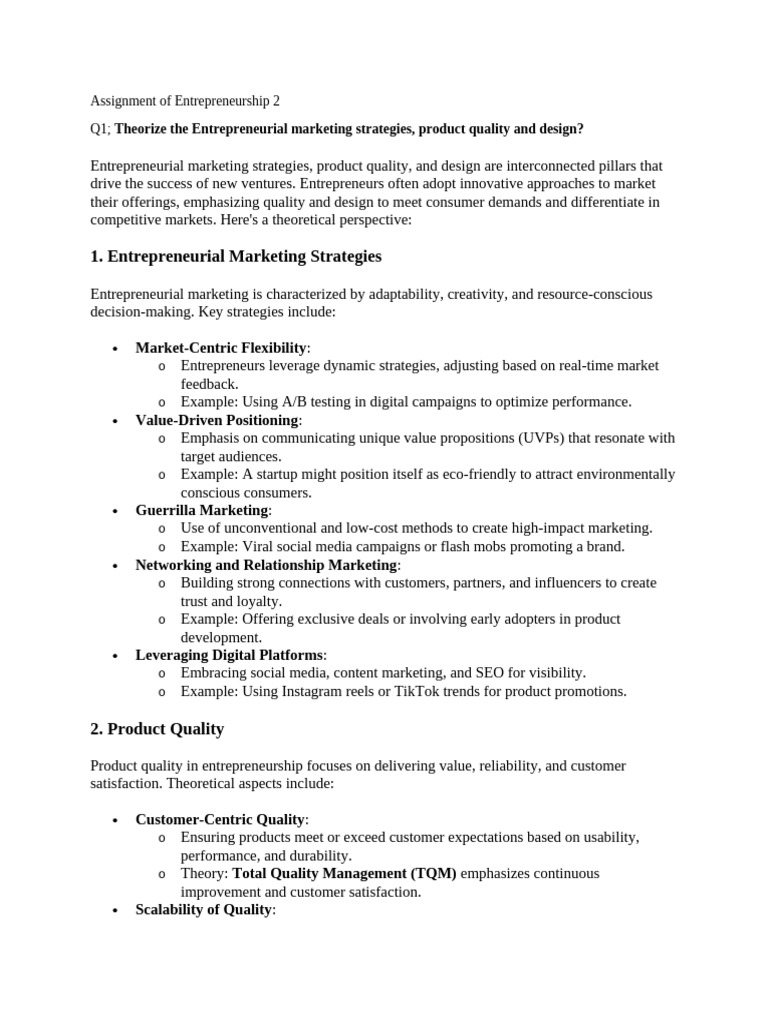 Entrepreneurial Marketing and Economic Impact | PDF | Entrepreneurship ...