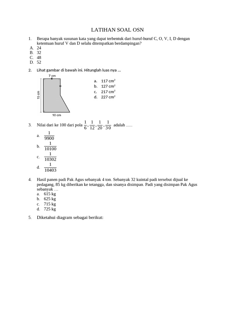 Latihan Soal Osn 1 | PDF