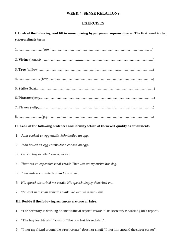 WEEK 4 - SEMANTICS | PDF