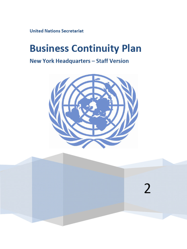 UN Business Continuity Plan Overview | PDF | Emergency Management ...