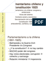 Parlamentarismo chileno y Constitución 1925