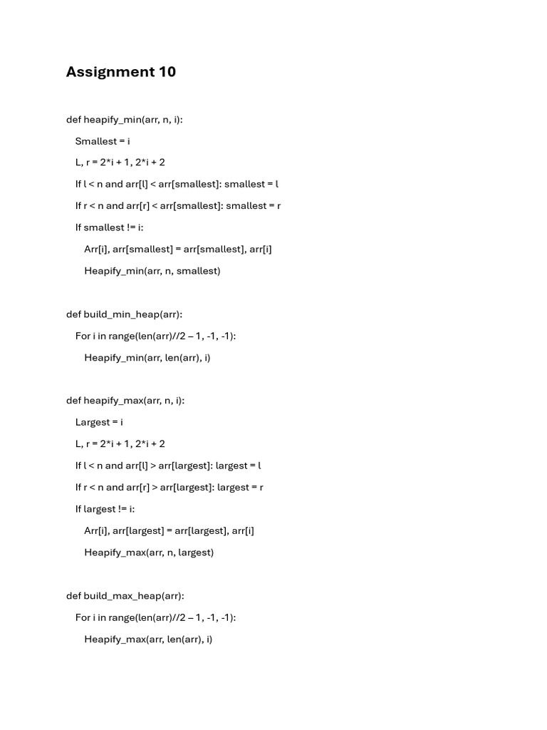 Assignment 10 pdf