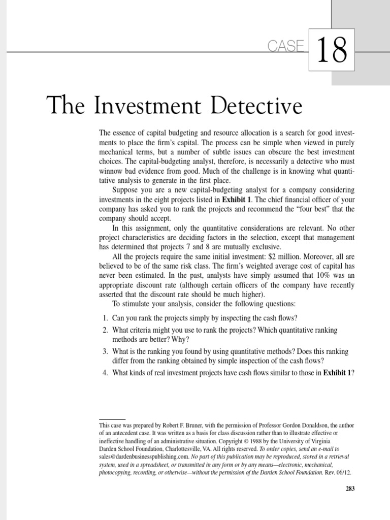 Capital Budgeting Project Analysis Guide | PDF | Intelligence Analysis ...