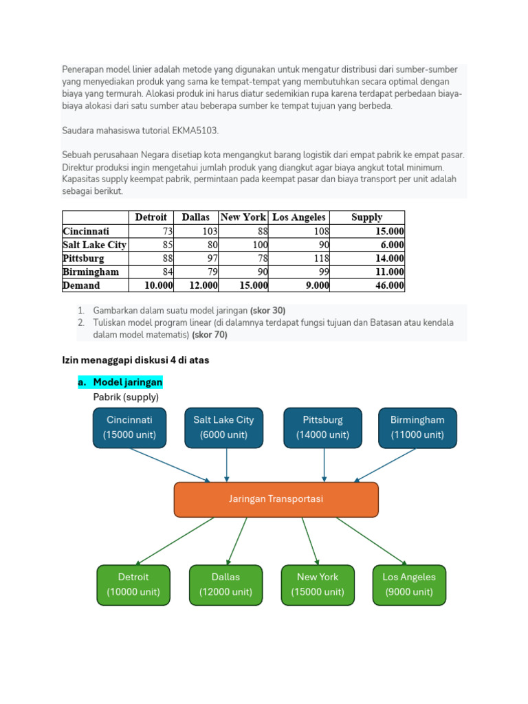 Model Linier untuk Distribusi Logistik | PDF