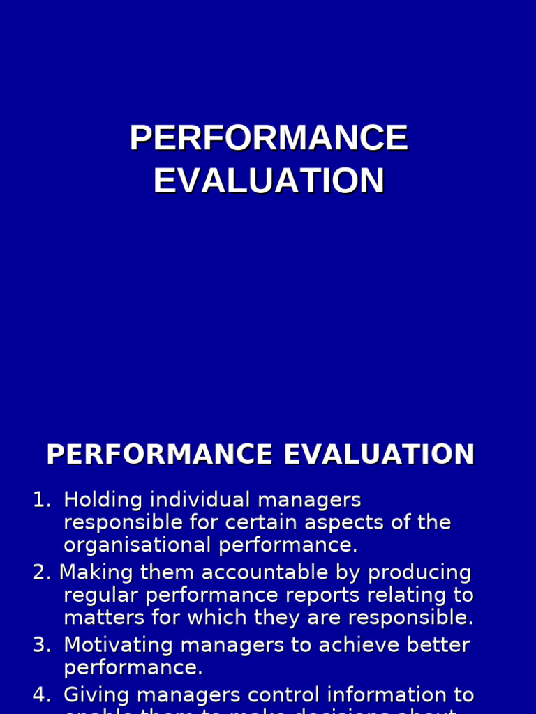 Performance Evaluation - Topic 10 | PDF | Cost Of Capital | Return On ...