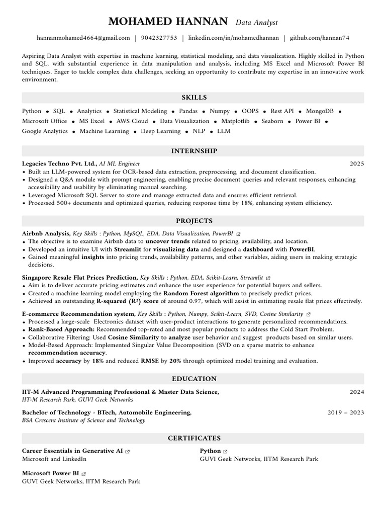 Aspiring Data Analyst Resume | PDF | Machine Learning | Analytics