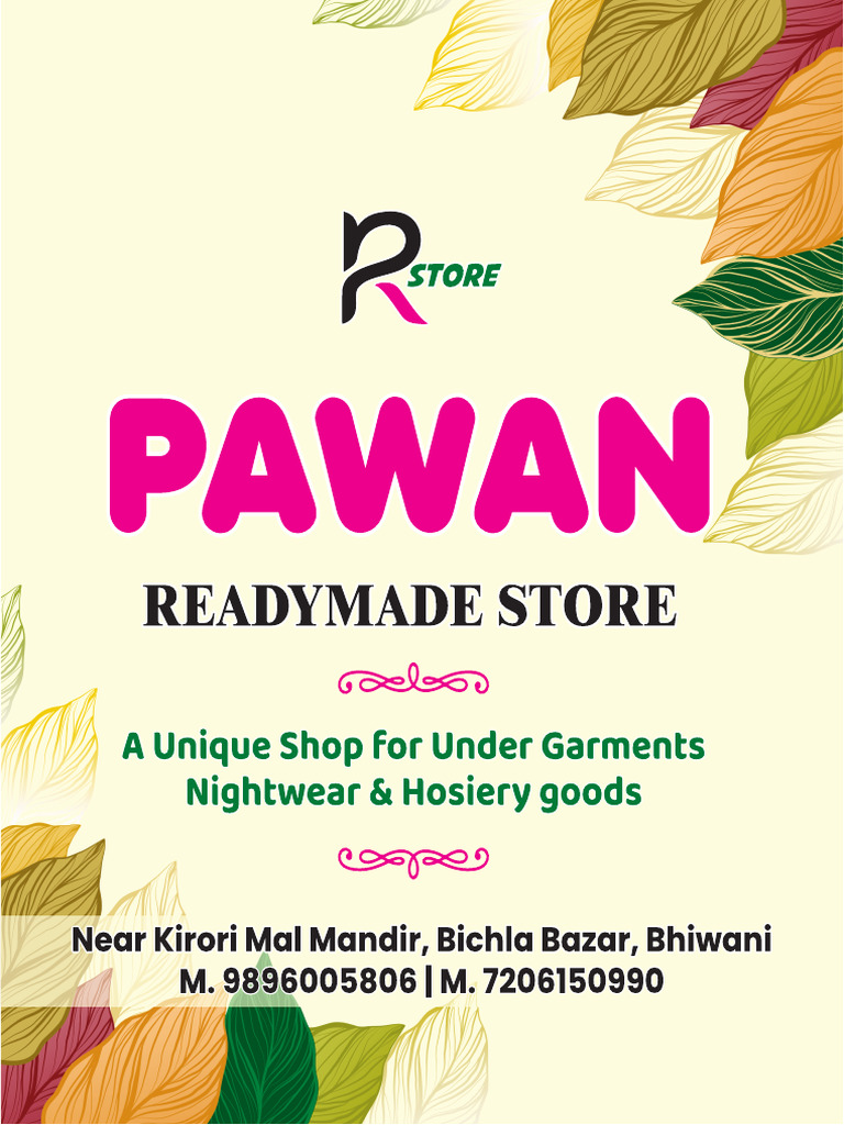 Pawan Readymade Store 50kg 12x16 Dcut Pankaj | PDF
