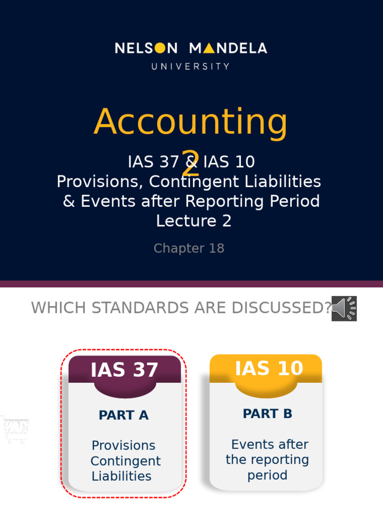IAS 37 & IAS 10: Provisions and Events | PDF | Financial Accounting ...