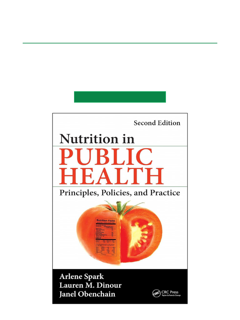 Nutrition in Public Health: 2nd Edition | PDF | Public Health ...