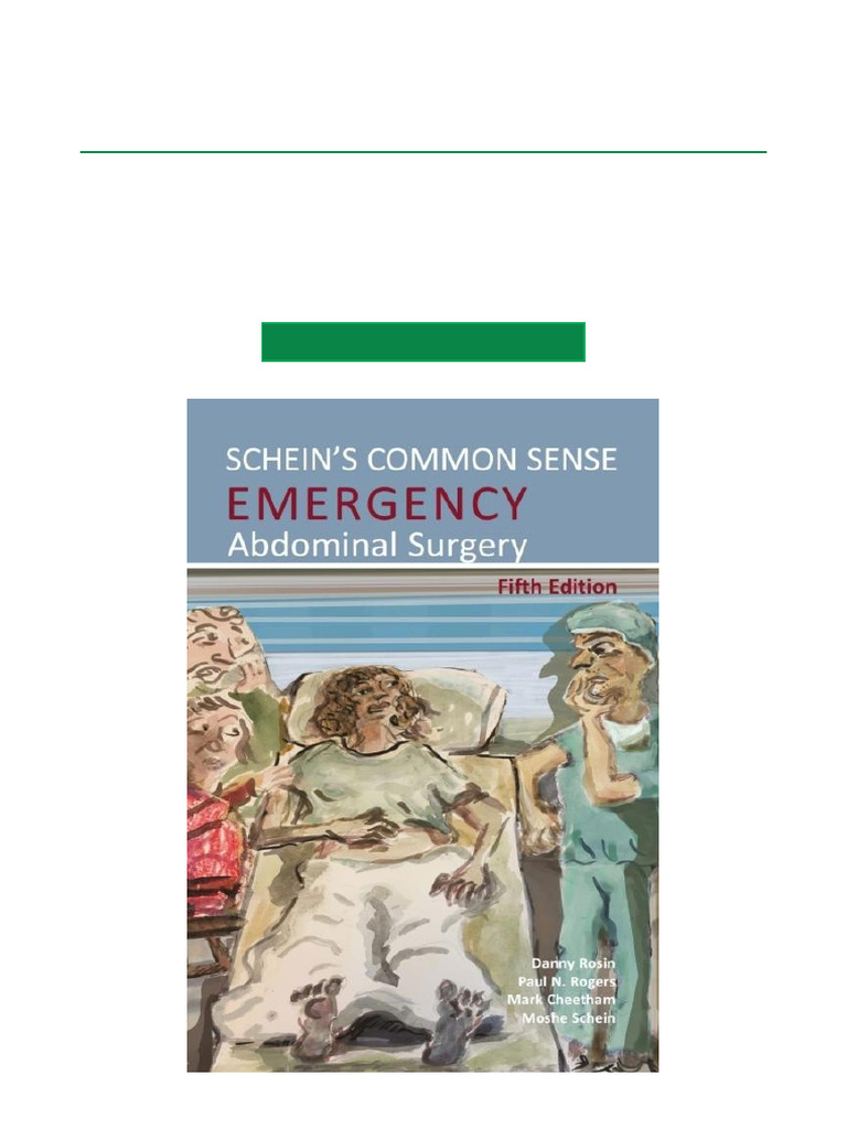 Schein's Emergency Abdominal Surgery 5th Edition | PDF | Doctor Of ...