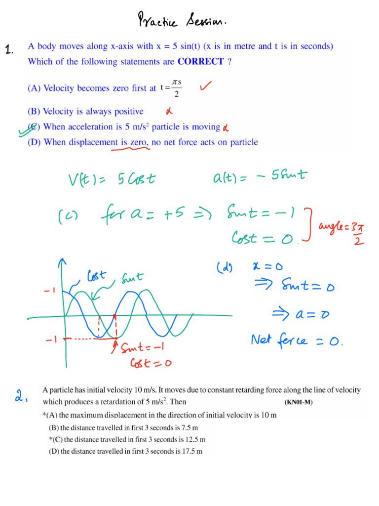 01 KM (1D) Practice Session | PDF