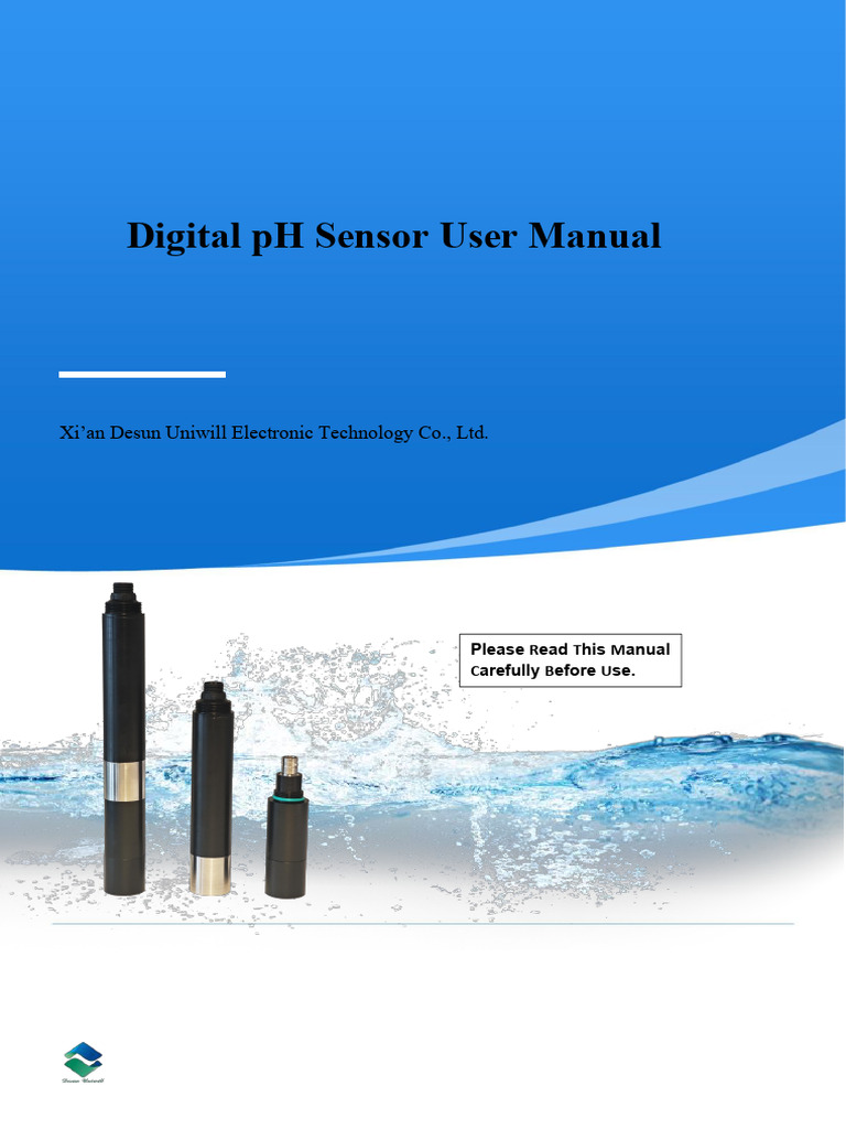 Uniwill Digital pH Sensor Manual | PDF | Sensor | Computer Engineering