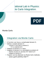 Computational Lab in Physics: Monte Carlo Integration