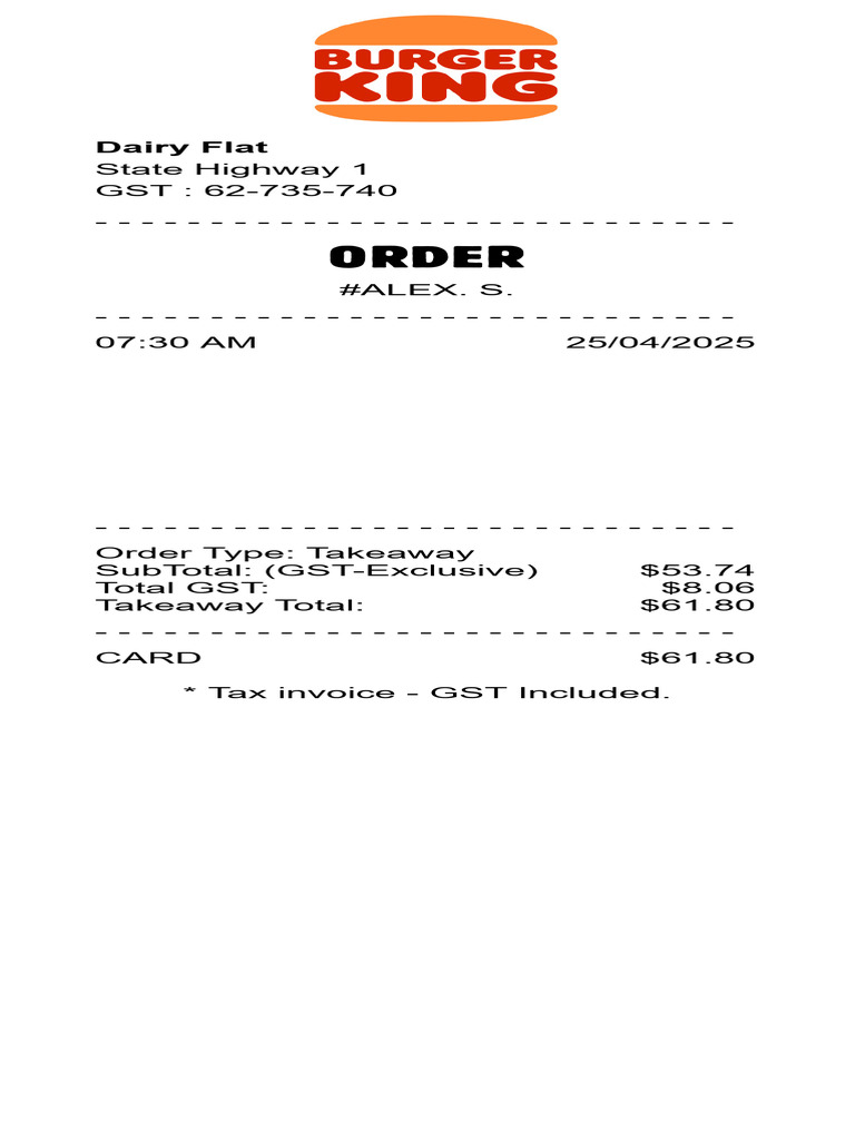 Receipt Document | PDF