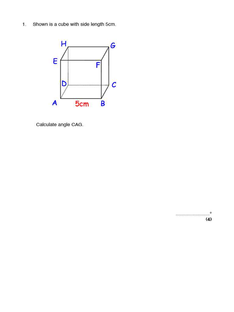 Geometry Problems: Angles and Volumes | PDF | Quantity | Geometric Shapes