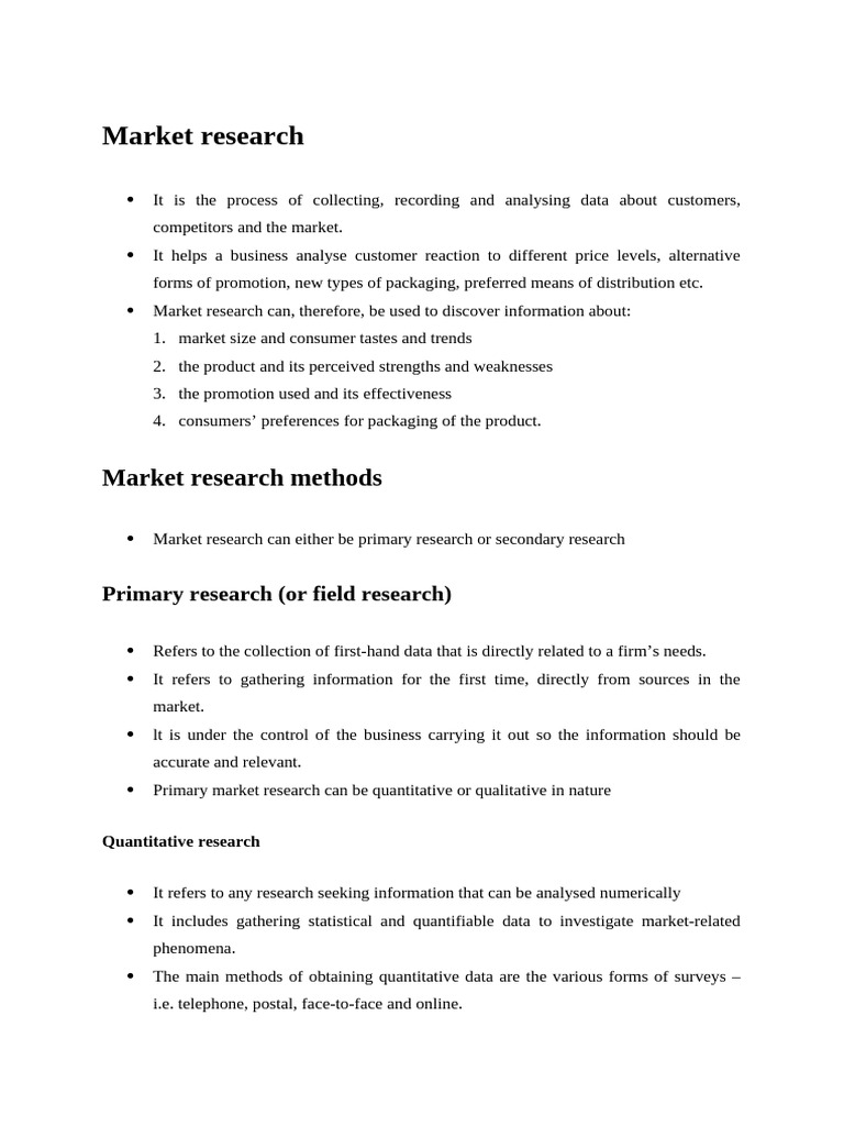 Market Research Methods Explained | PDF | Focus Group | Marketing Research