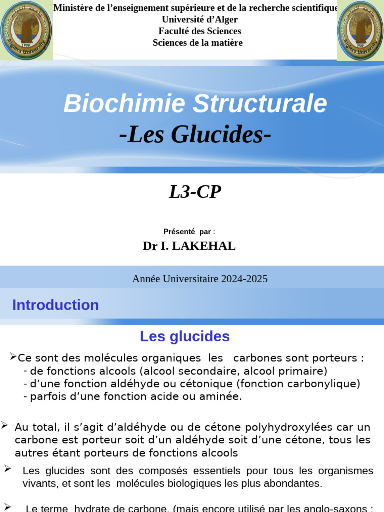 Glucides : Structure et Propriétés | PDF | Glucide | Glucose
