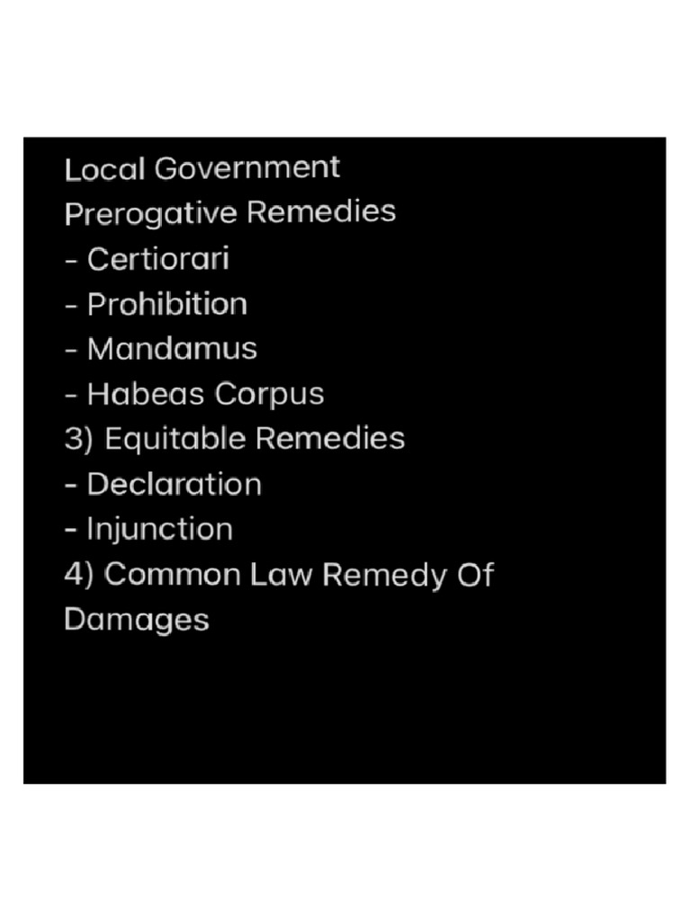 Prerogative Remedies | PDF