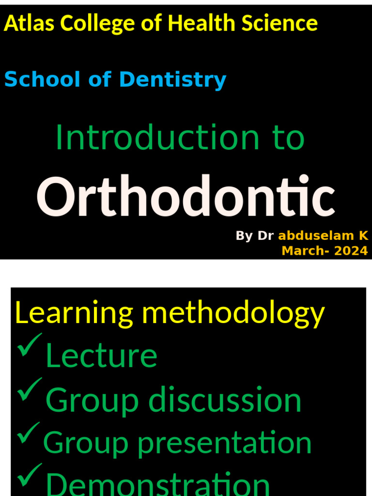 Orthodontic Course Overview - Atlas College | PDF