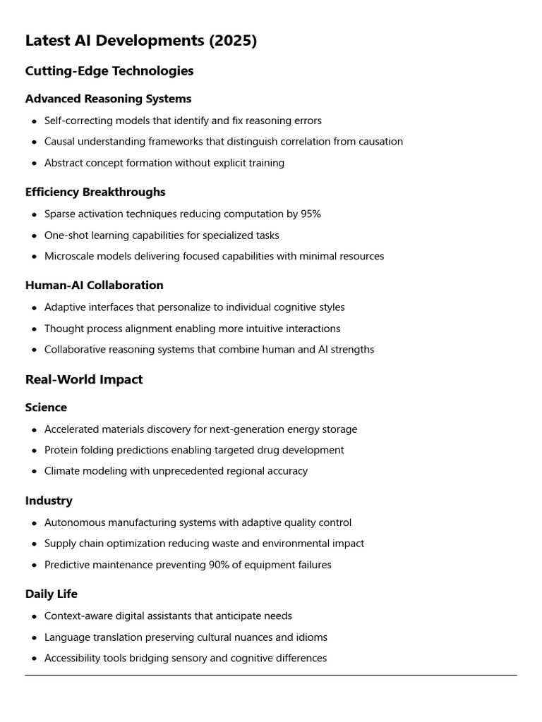 Latest Ai Developments 2025 Pdf