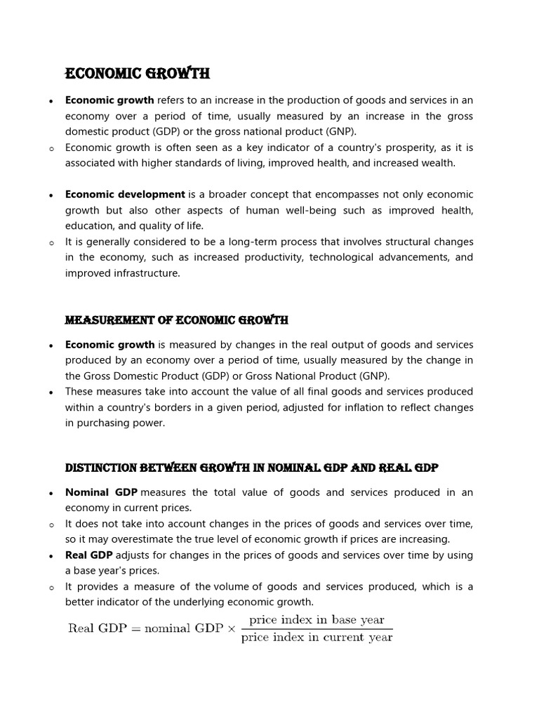 Understanding Economic Growth and Unemployment | PDF | Cost Of Living ...