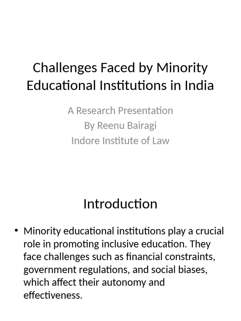 Minority Educational Rights in India | PDF