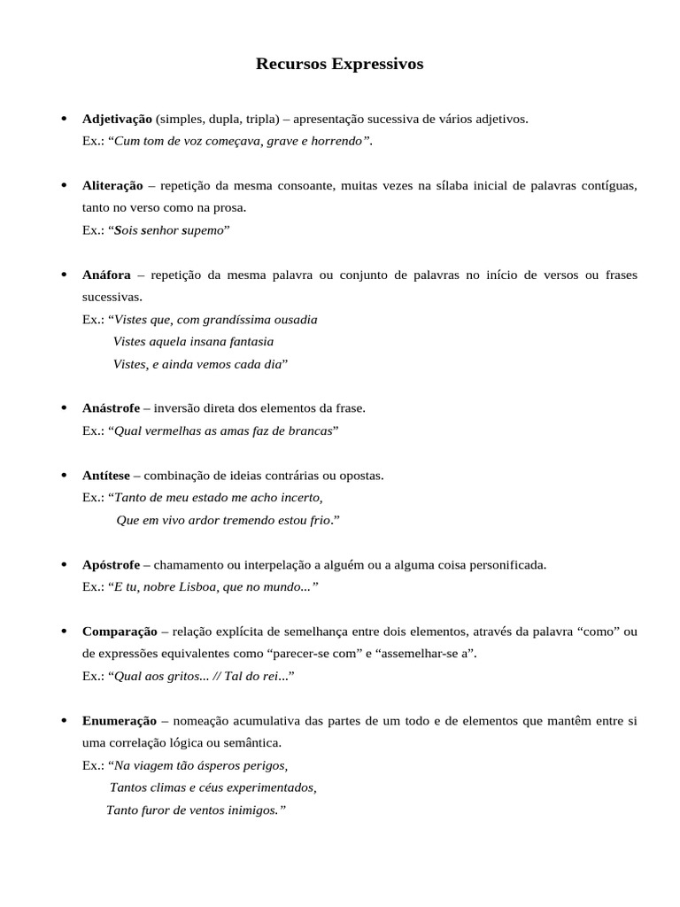 Recursos Expressivos | PDF