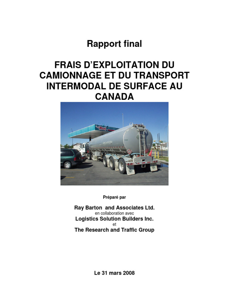 Coûts du camionnage et transport intermodal | PDF | Transport | Camion