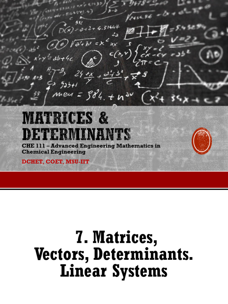 Understanding Multilinearity in Matrices | PDF | Matrix (Mathematics ...