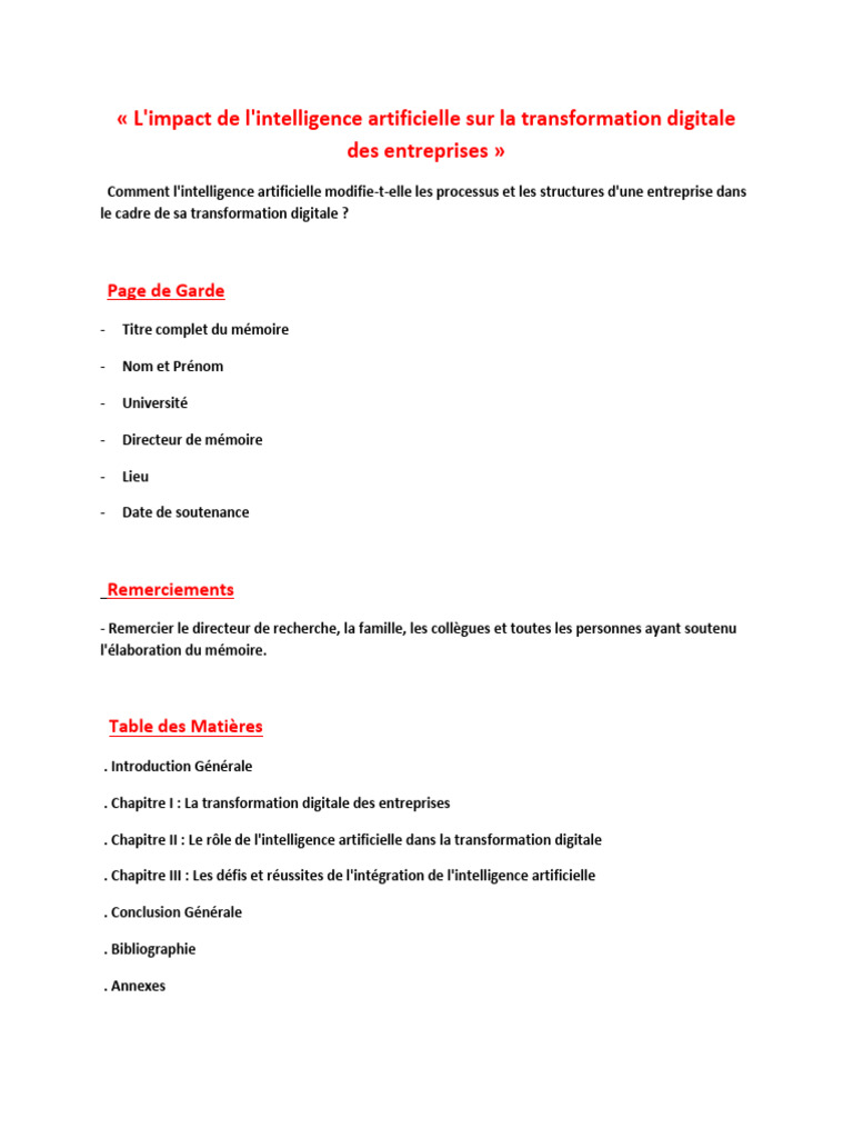 IA et transformation digitale des entreprises | PDF | Intelligence ...