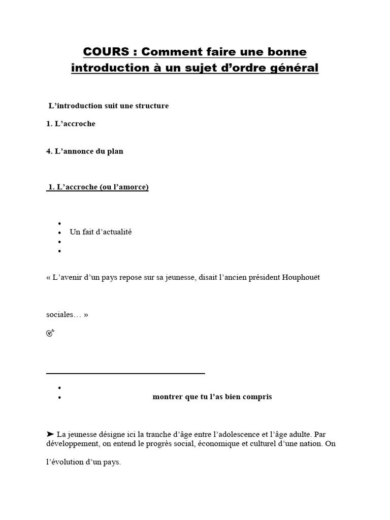 Structurer une Introduction Efficace | PDF