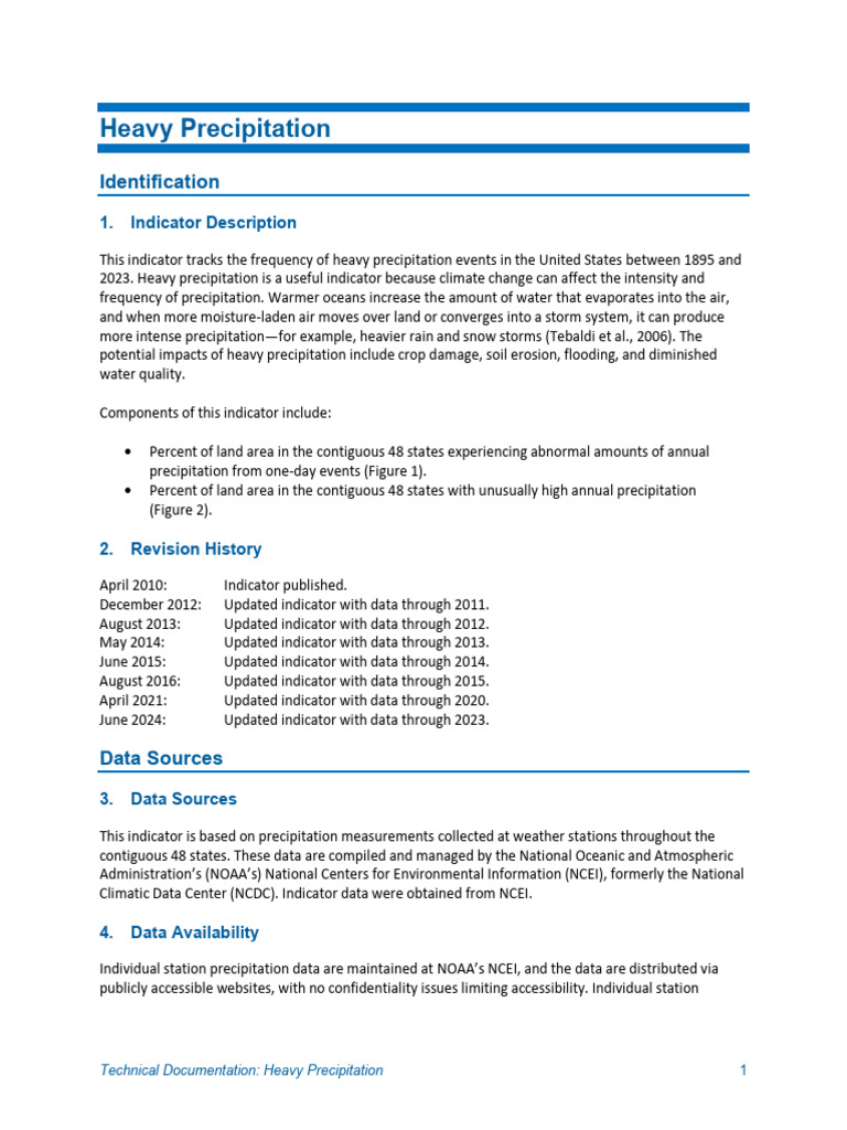 Heavy Precipitation Trends in the U.S. | PDF | Precipitation | Quality ...