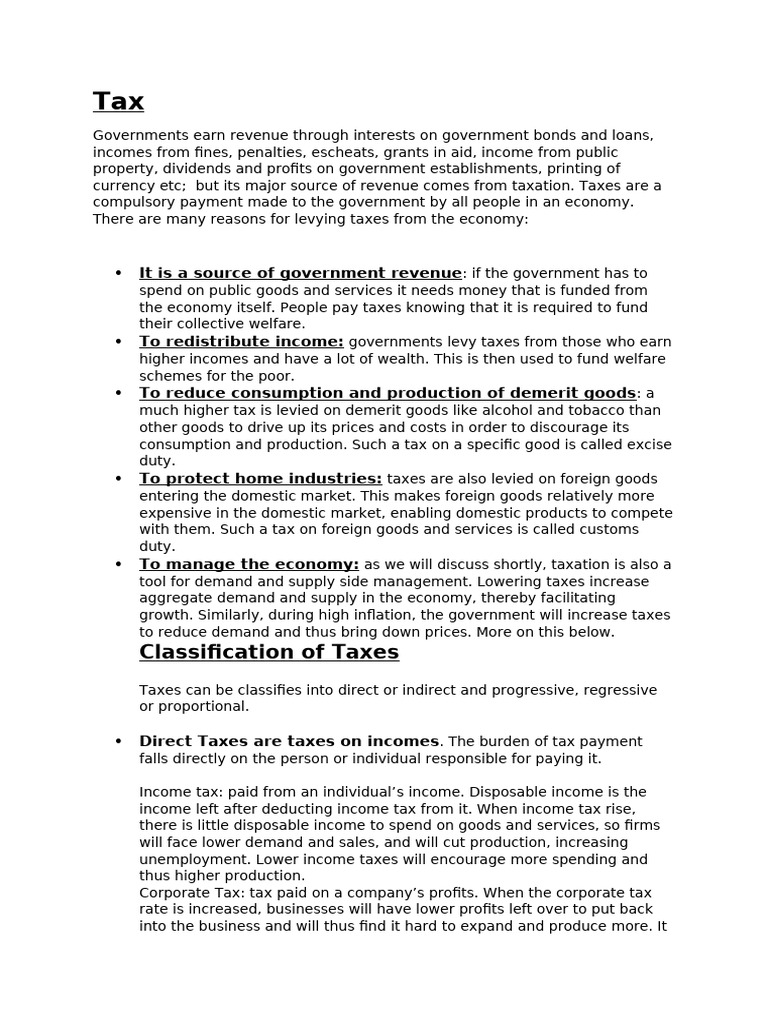 Understanding Taxation: Types and Impacts | PDF | Taxes | Indirect Tax