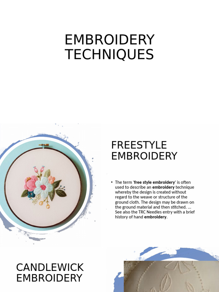 Turkish Embroidery Techniques Overview | PDF
