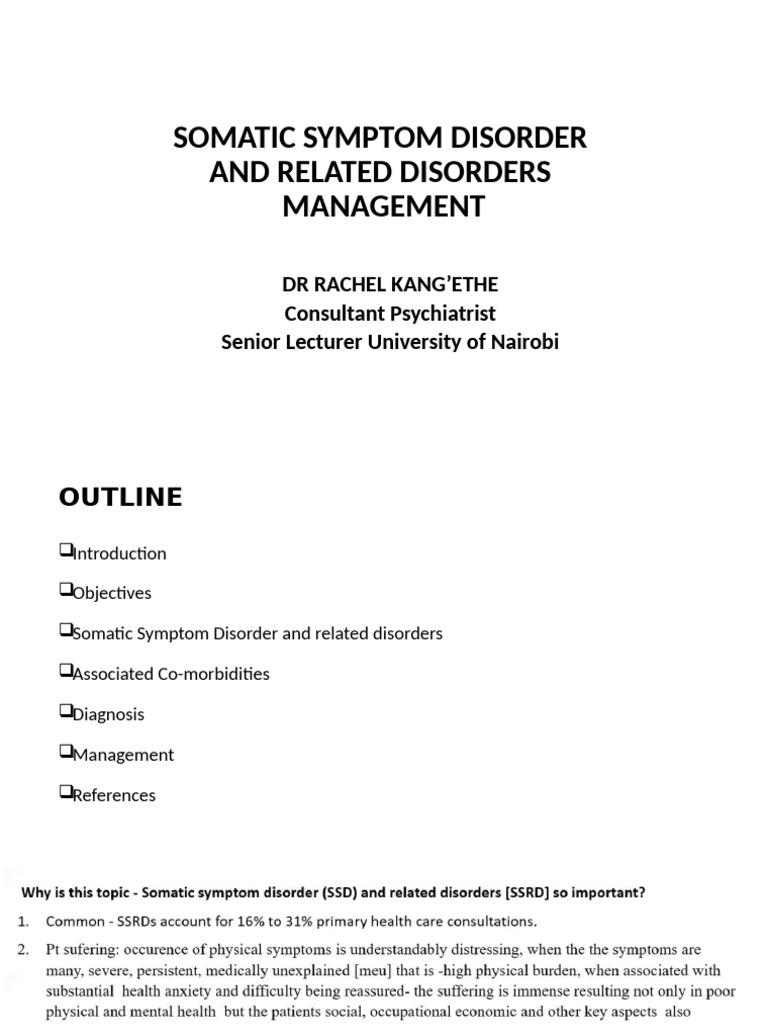 26.Somatic Symptoms and Related Disorders | PDF | Mental Disorder | Anxiety