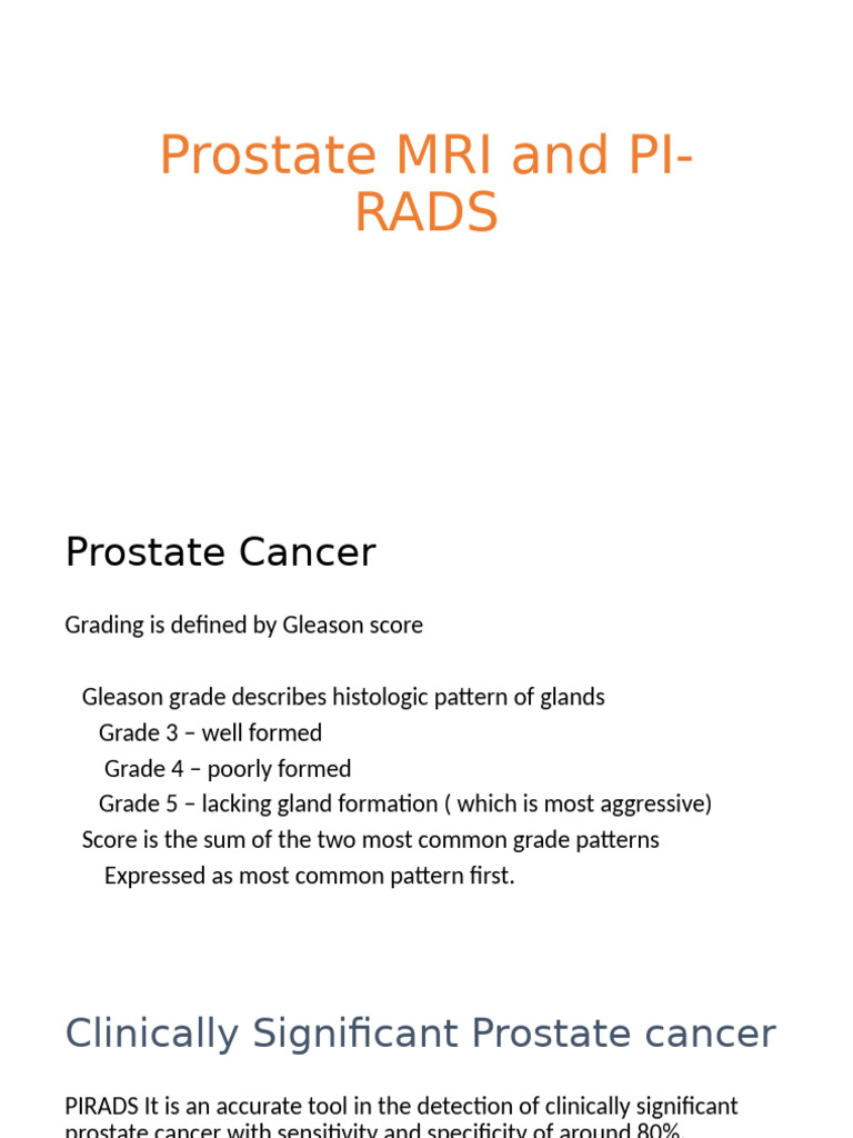 Prostate MRI and PI-RADS | PDF | Prostate Cancer | Magnetic Resonance ...