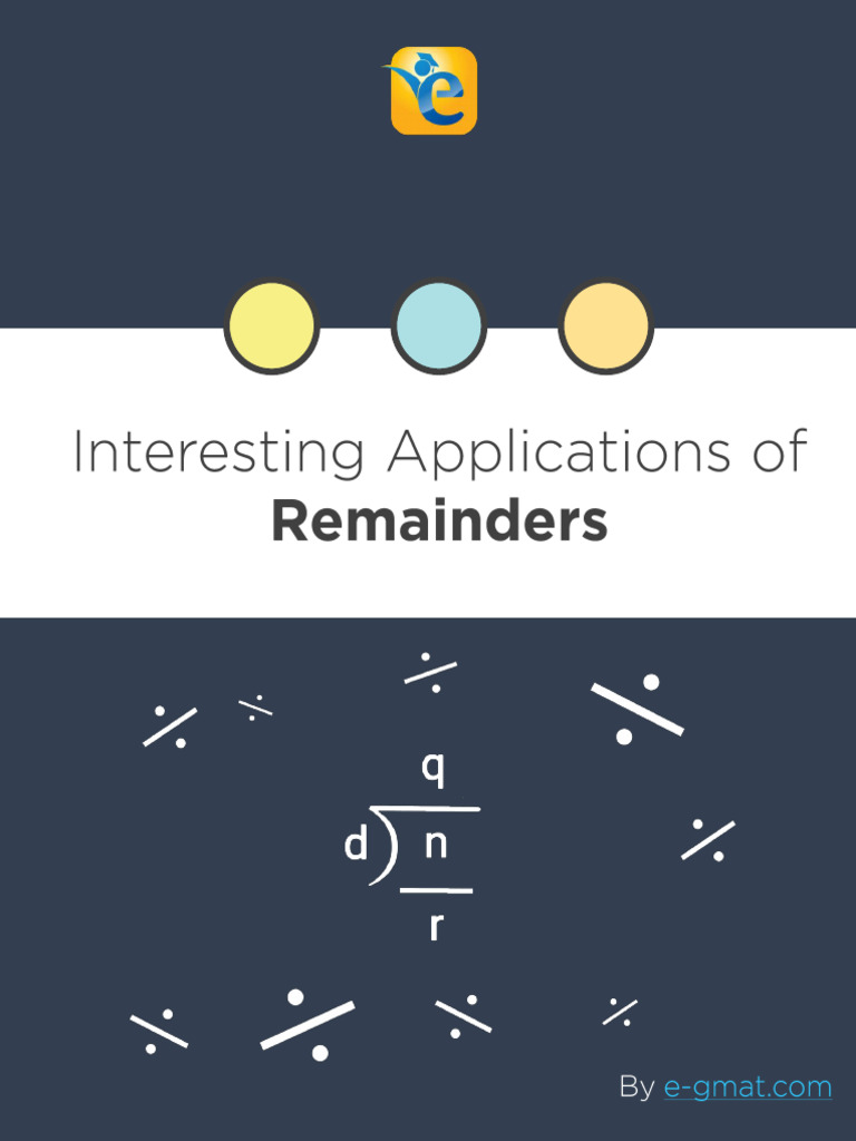 Interesting Applications of Remainders | PDF | Numbers | Prime Number