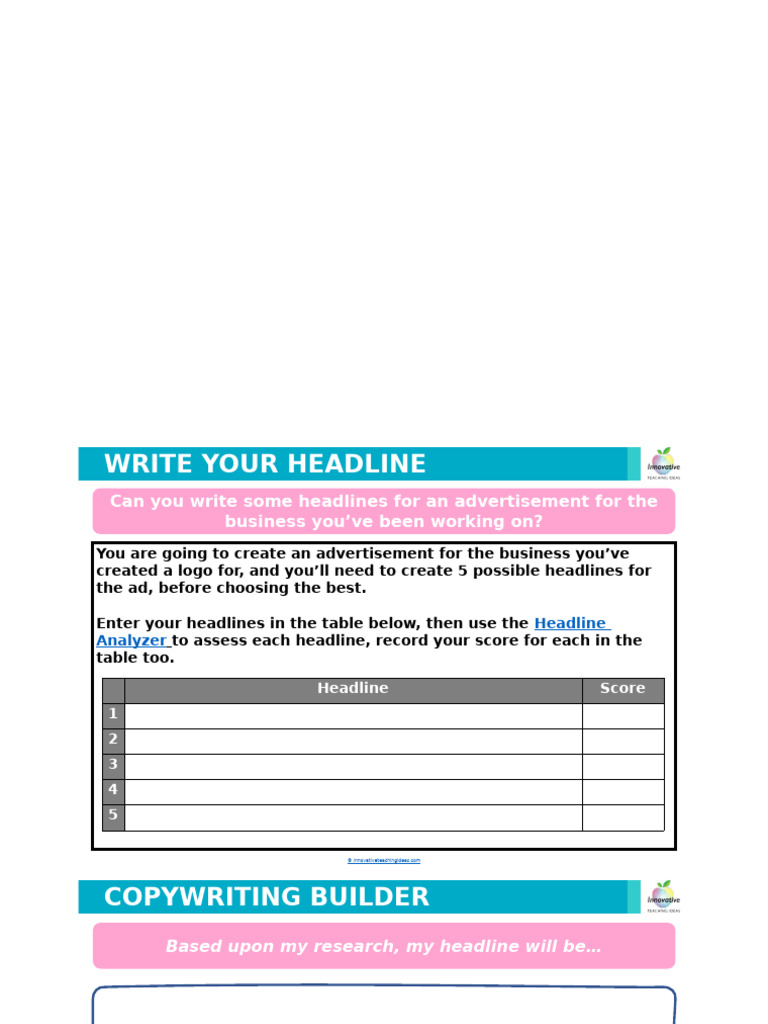 Create Effective Ad Headlines | PDF