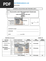 Grade 9 EMS June Exam Paper 1 | PDF | Debits And Credits | Business