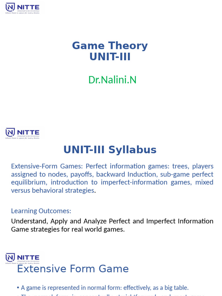 Understanding Extensive-Form Game Theory | PDF | Game Theory ...
