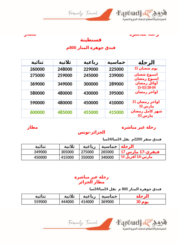 عروض العمرة لموسم 1446 هــ | PDF