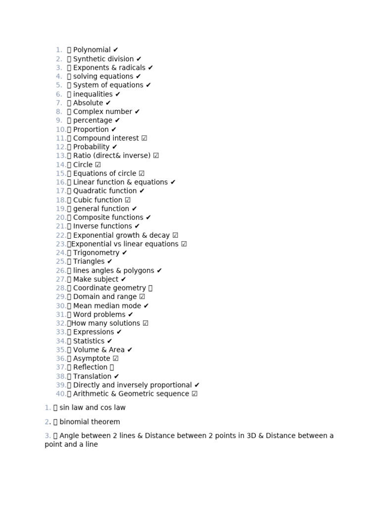 Basic Mathematics for Science & Tech | PDF | Area | Ellipse