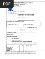 Grade 7 Natural Science Term 1 Test | PDF | Foods | Excretion