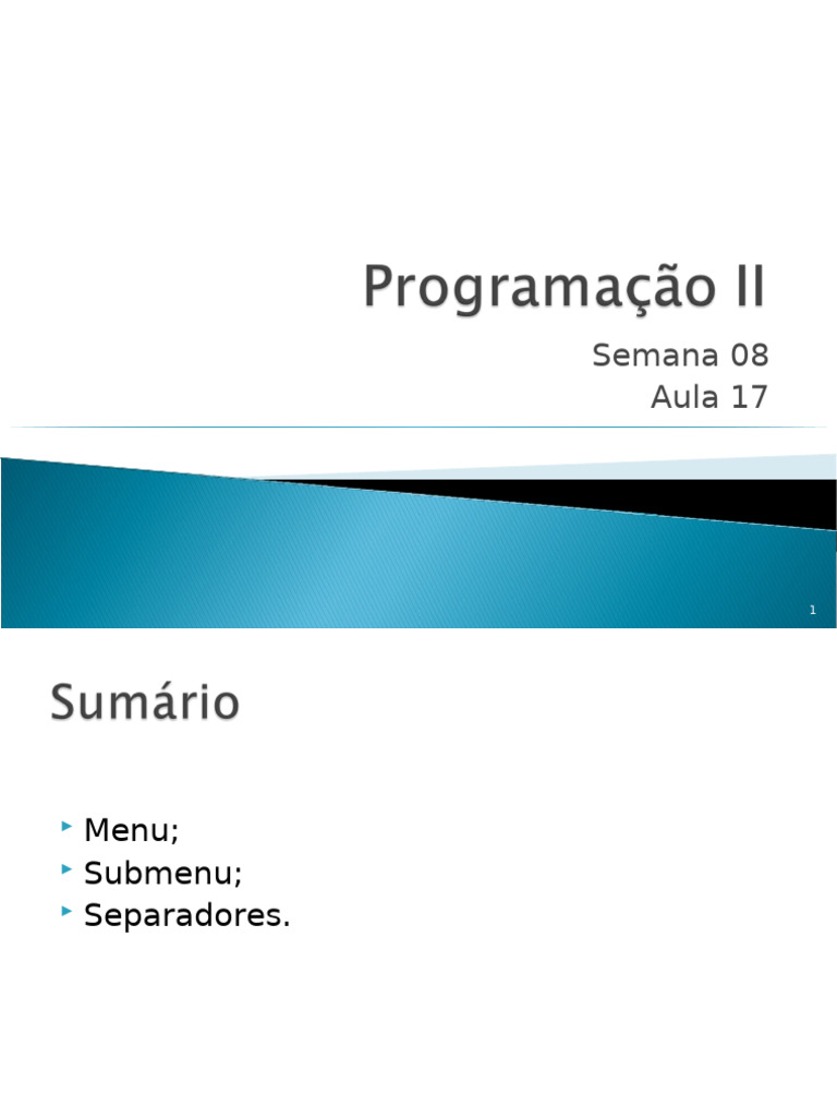Aula 17 Semana 08 | PDF | Programas | Programação de computadores