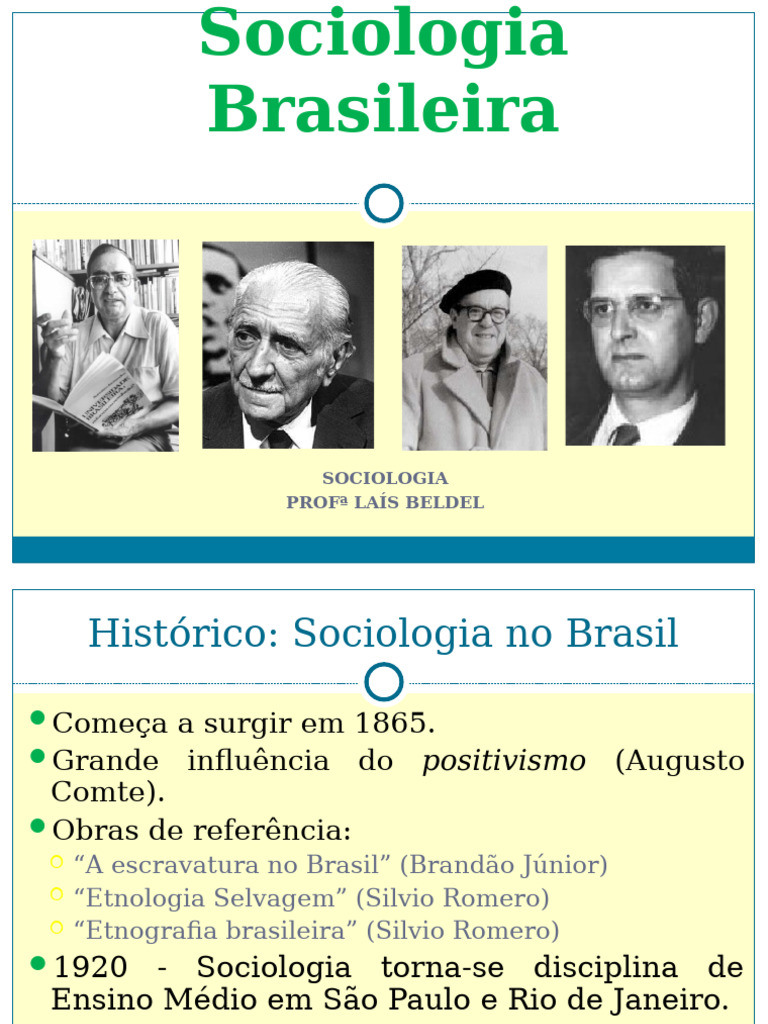 História da Sociologia no Brasil | PDF | Sociologia | Brasil