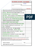 Tax Declaration Form for Tax Relief Form - Ye 31.03.2013 - All