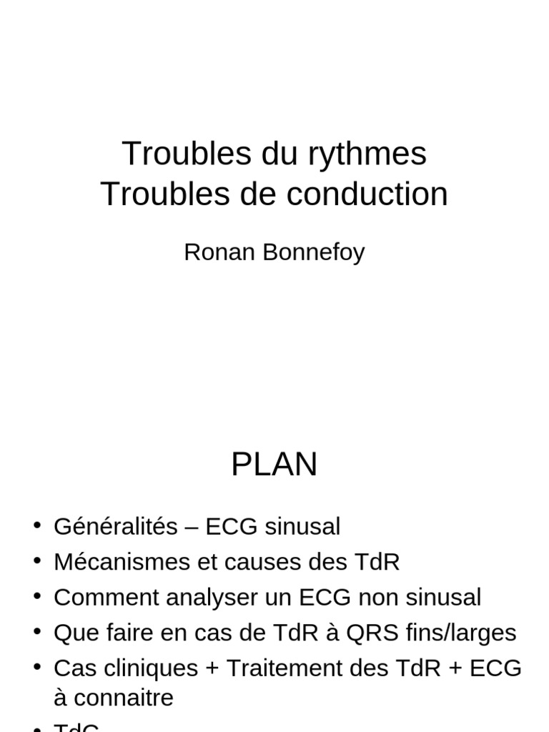Troubles du rythme et ECG chez l'enfant | PDF | Électrocardiographie ...